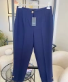 sentez düğmeli pantolon lacivert