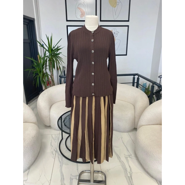Nuss Kalın Çizgili Etekli Takım