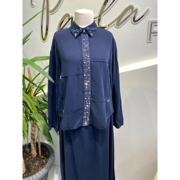 TAŞLI MODAL ETEKLİ TAKIM