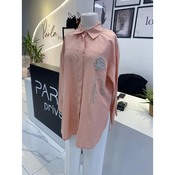 2K TAŞ DETAYLI GÖMLEK