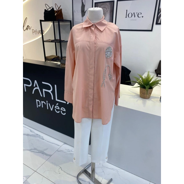 2K TAŞ DETAYLI GÖMLEK