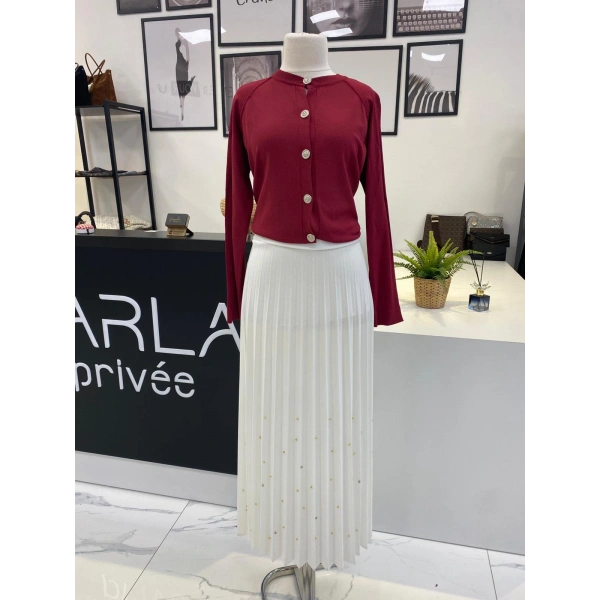 2K TAŞLI PLİSELİ ETEK