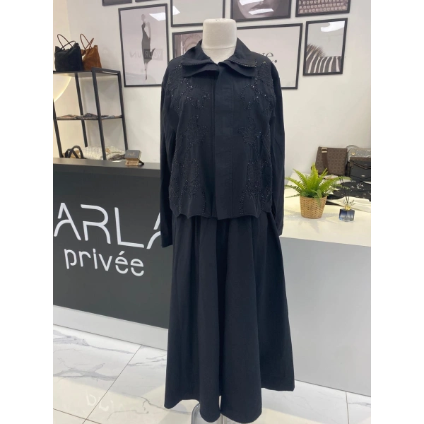 2K SİYAH NAKIŞLI TAKIM