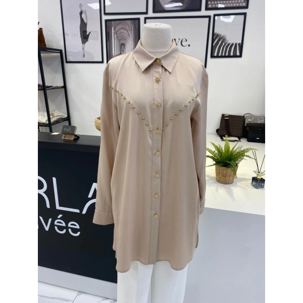 2K BEJ DÜĞMELİ GÖMLEK