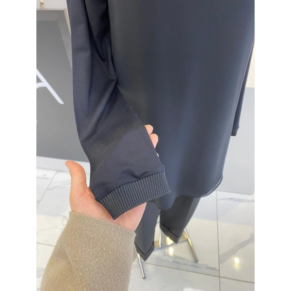 Qmash Prive Uzun Kol Şifon Detaylı Tunik