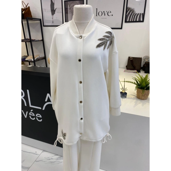 QMASH PRİVE YAPRAK DETAYLI TAKIM