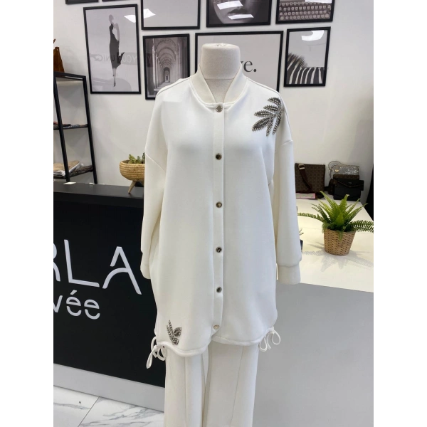 QMASH PRİVE YAPRAK DETAYLI TAKIM