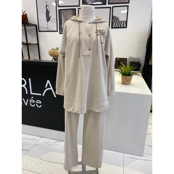 QMASH PRİVE TAŞ İŞLEMELİ TAKIM