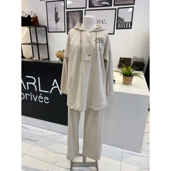 QMASH PRİVE TAŞ İŞLEMELİ TAKIM