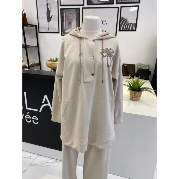 QMASH PRİVE TAŞ İŞLEMELİ TAKIM