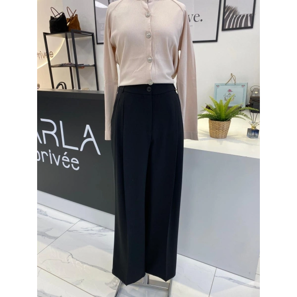 SENTEZ BROOM PLİSELİ PALOZZO PANTALON