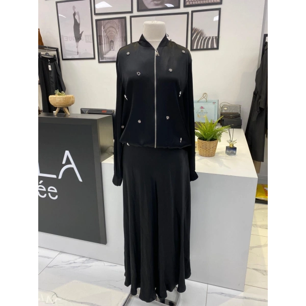 WENNORA TAŞLI SATEN CEKET TAKIM