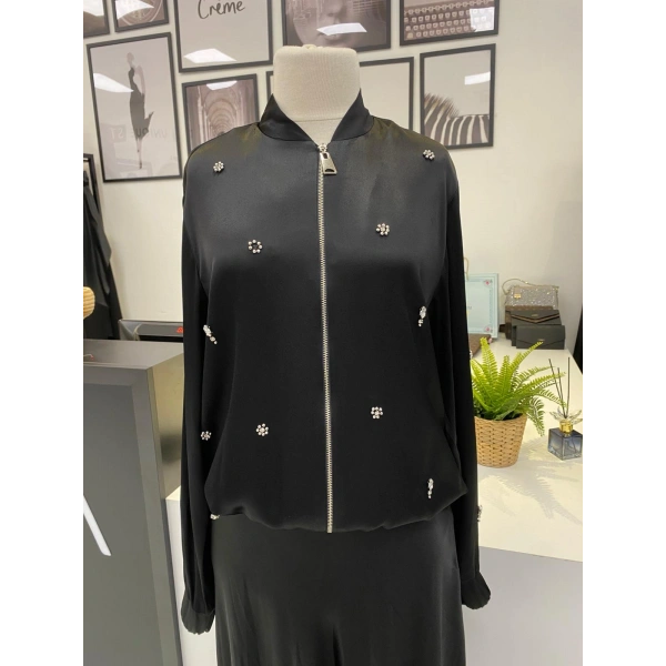 WENNORA TAŞLI SATEN CEKET TAKIM