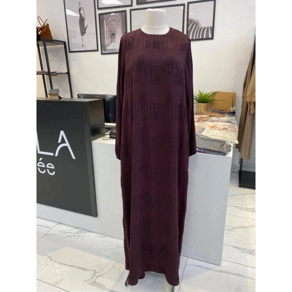 NURCAN ÇETİN KENDİNDEN DESENLİ ELBİSE