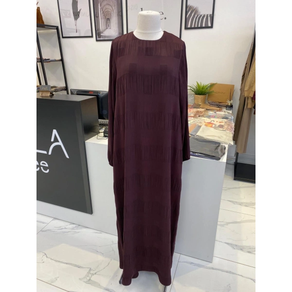 NURCAN ÇETİN KENDİNDEN DESENLİ ELBİSE