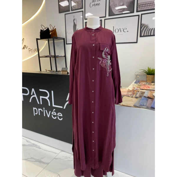 NURCAN ÇETİN TAM BOY İŞLEMELİ TAKIM