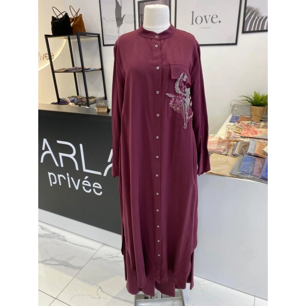 NURCAN ÇETİN TAM BOY İŞLEMELİ TAKIM