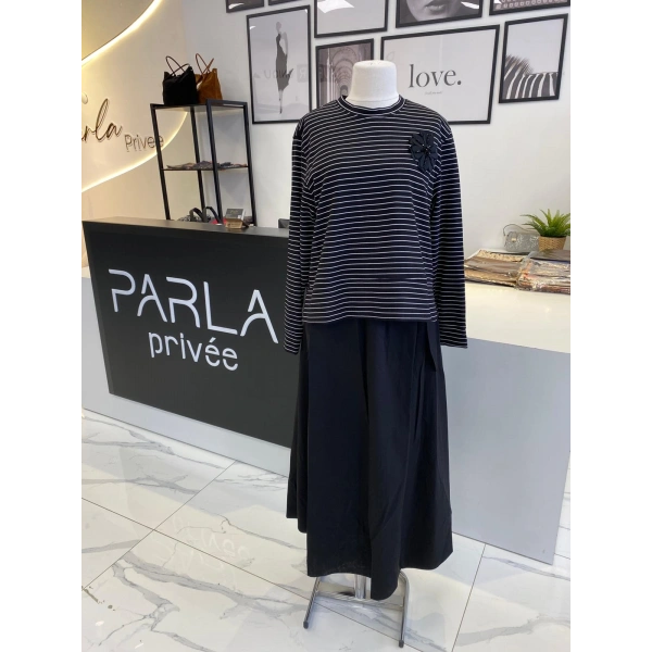 WENNORA İÇ ELBİSELİ ÇİZGİLİ TAKIM