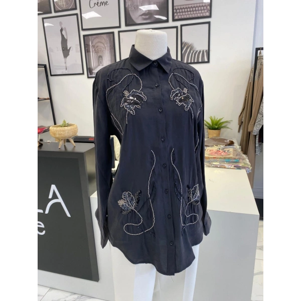 TAŞLI ÇİZGİLİ GÖMLEK