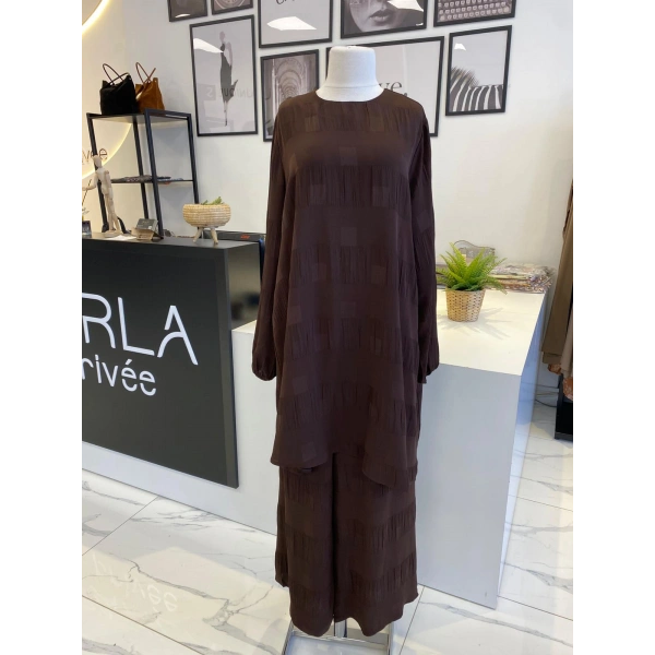 NURCAN ÇETİN DAMA DESENLİ TAKIM