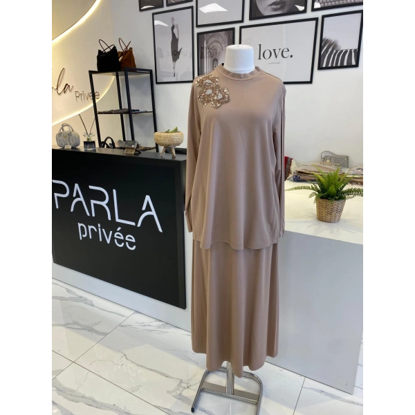 NURCAN ÇETİN BEJ TAKIM