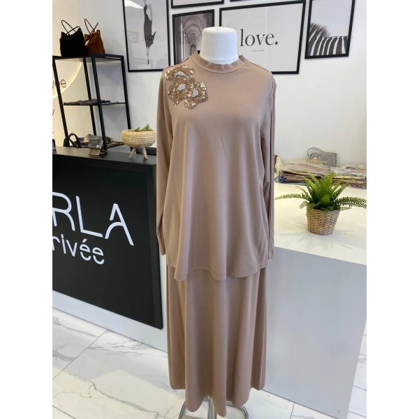 NURCAN ÇETİN BEJ TAKIM