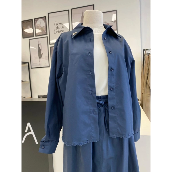 WENNORA LACİVERT ETEKLİ TAKIM