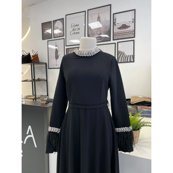 NURCAN ÇETİN Abiye Taşlı Elbise