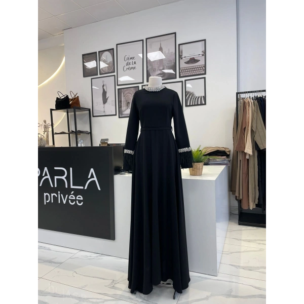 NURCAN ÇETİN Abiye Taşlı Elbise