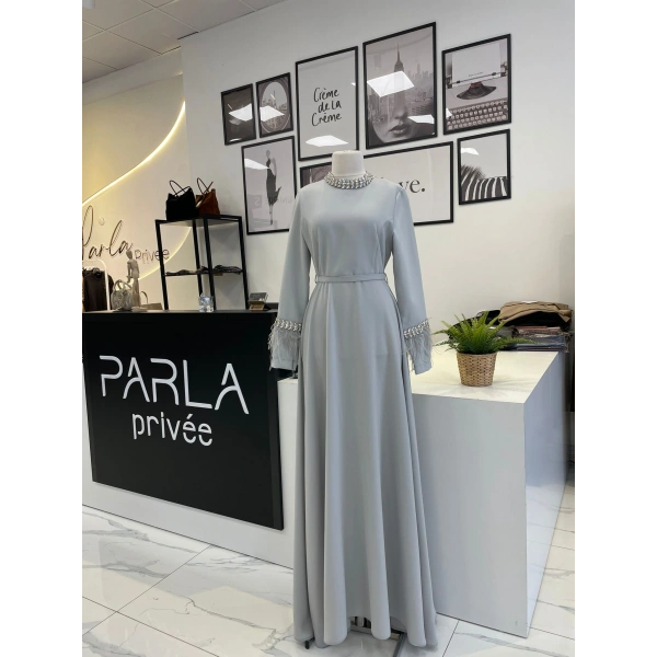 NURCAN ÇETİN Abiye Taşlı Elbise