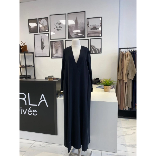 NURCAN ÇETİN V YAKA ELBİSE