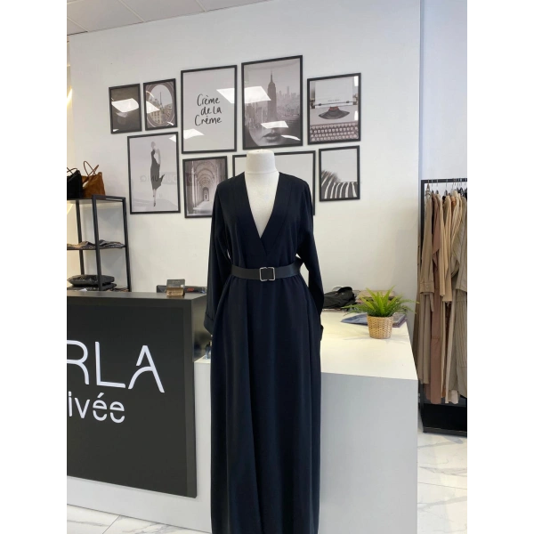 NURCAN ÇETİN V YAKA ELBİSE