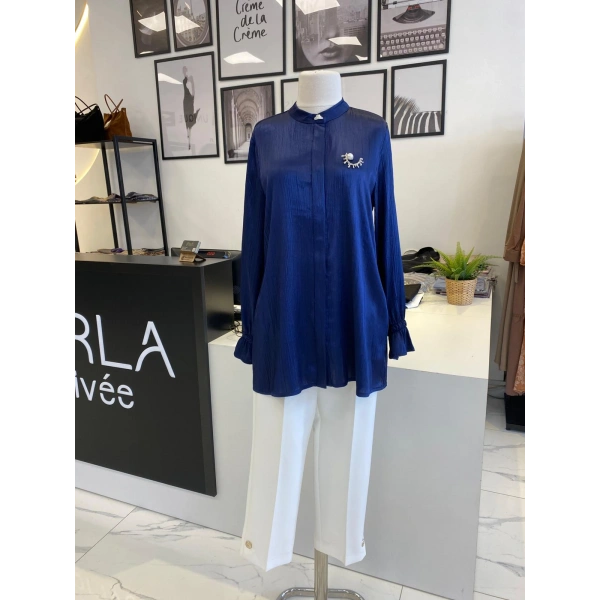 OTTO DESİGEN KOLLARI LASTİK KRAŞLI GÖMLEK