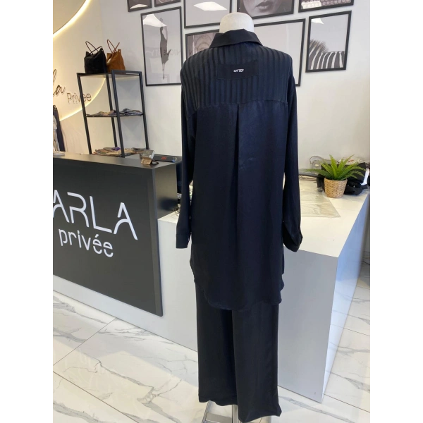 OTTO DESİGEN TAŞ DETAYLI SATEN TAKIM