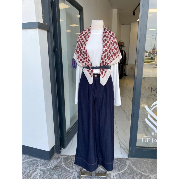 Sentez Abelia Kısa Geniş Pantolon