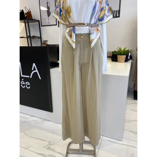 SENTEZ ABELİA KISA GENİŞ PANTOLON