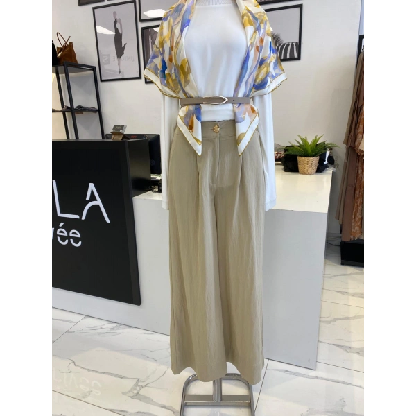 SENTEZ ABELİA KISA GENİŞ PANTOLON