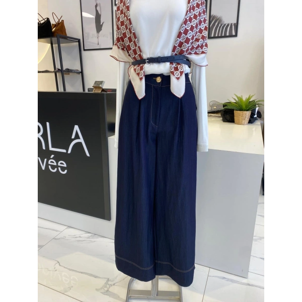 SENTEZ ABELİA KISA GENİŞ PANTOLON