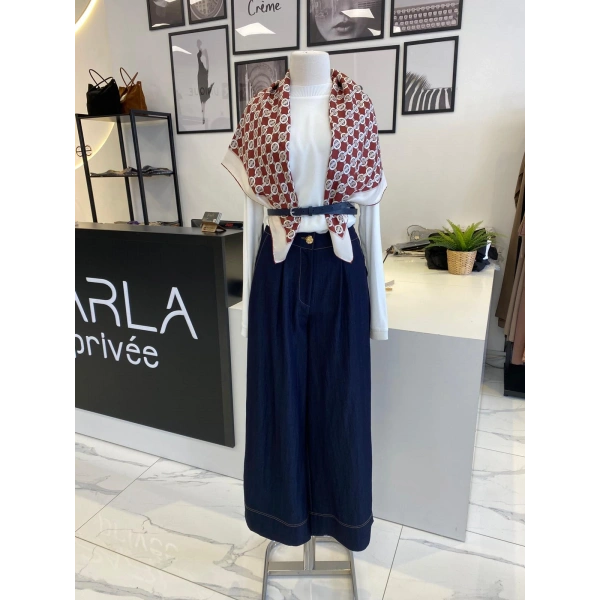 SENTEZ ABELİA KISA GENİŞ PANTOLON