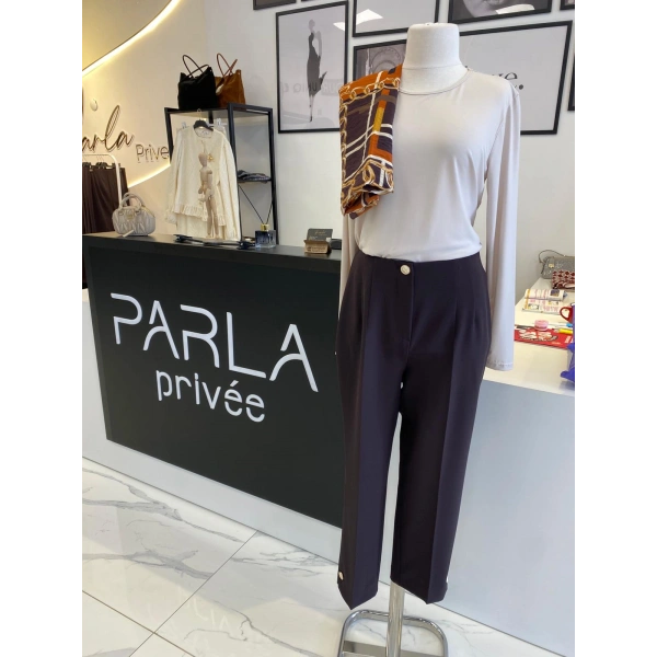 SENTEZ PARADİSE PAÇASI DÜĞMELİ PANTALON