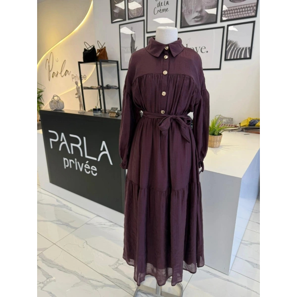 PARLA BORDO ELBİSE