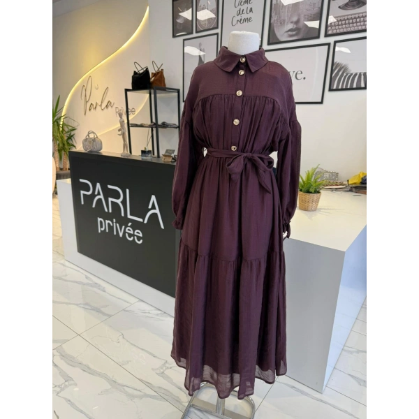 PARLA BORDO ELBİSE
