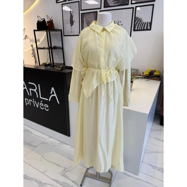 Parla Beli Lastikli Şal Detaylı Takım