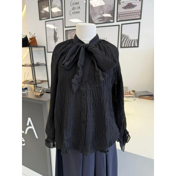 PARLA SİYAH GÖMLEK