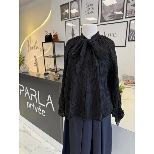 PARLA SİYAH GÖMLEK