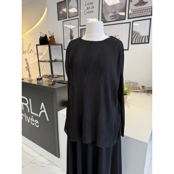 PARLA AKORDİON PLİSELİ BLUZ