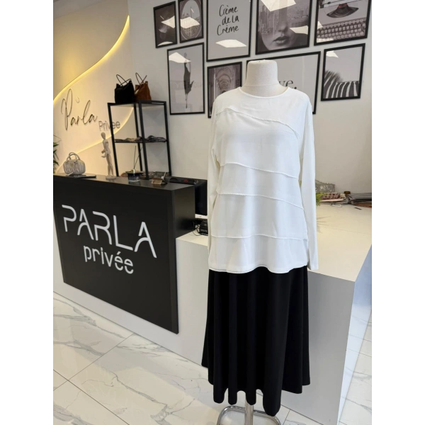 Parla Çapraz Kat Kat Bluz