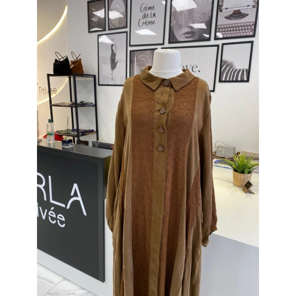 Lissmore Büyük Beden File Detaylı Elbise