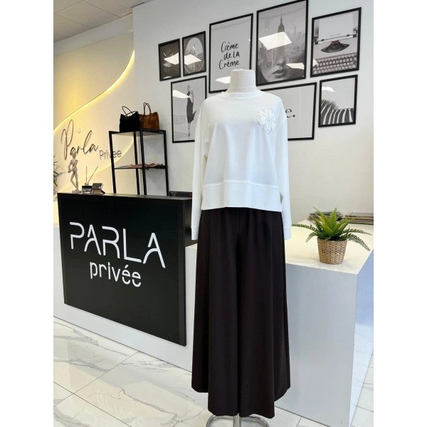 Sentez Logas Geniş Paça Pantolon