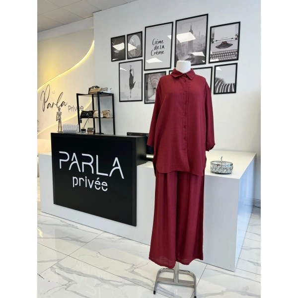 Merwish Bordo Malibu Takım